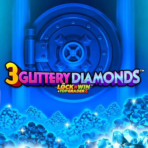 3 Glittery Diamonds game by PearFiction Studios – logo hosted on Qbet Casino