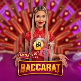Enjoy Mega Baccarat by Pragmatic Play – logo hosted on qbetscasino.eu